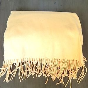 William Sonoma 100% cashmere throw. OS. Yellow color.